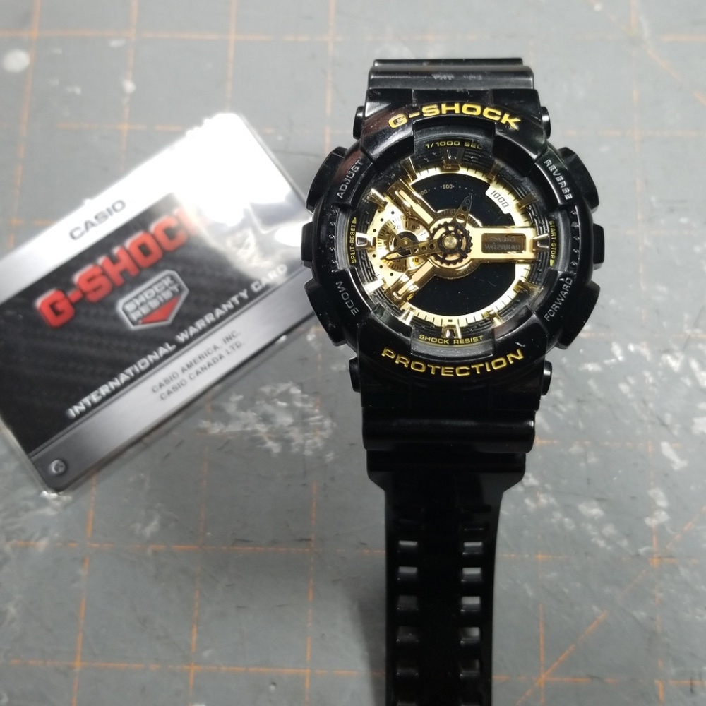 G-SHOCK BLACK RESIN WITH ROSE GOLD DIALS WATCH